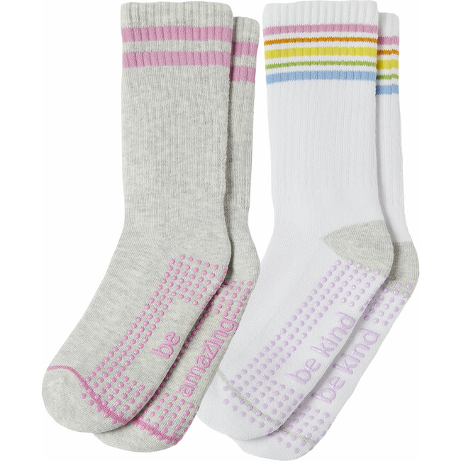 Brynn Girls 2 Pack Grip Crew Socks - Socks - 1