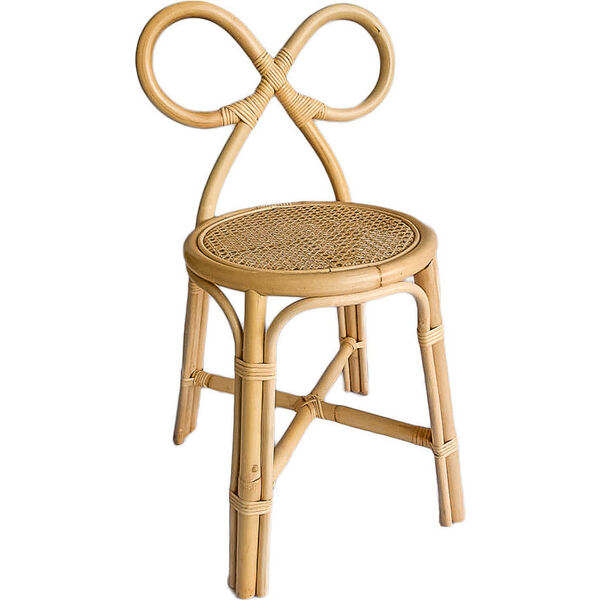 Big Kid Bow Chair, Natural - Poppie Accents | Maisonette