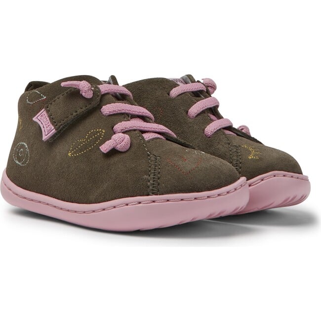 Girls TWS FW Nubuck Boot, Brown gray