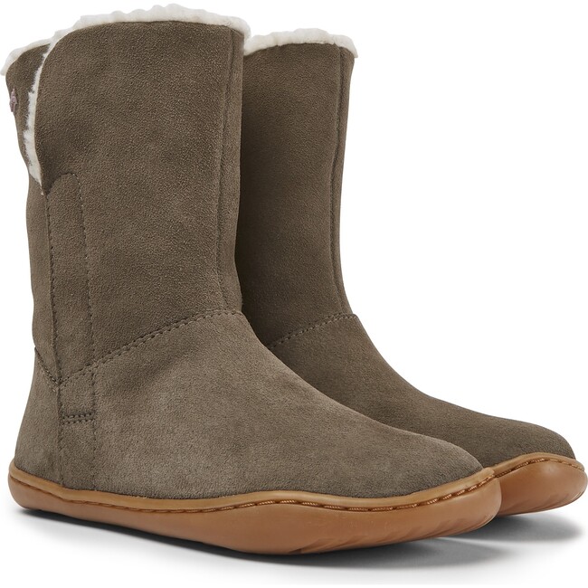 Girls Peu Cami Nubuck Boot, Brown Gray - Boots - 2