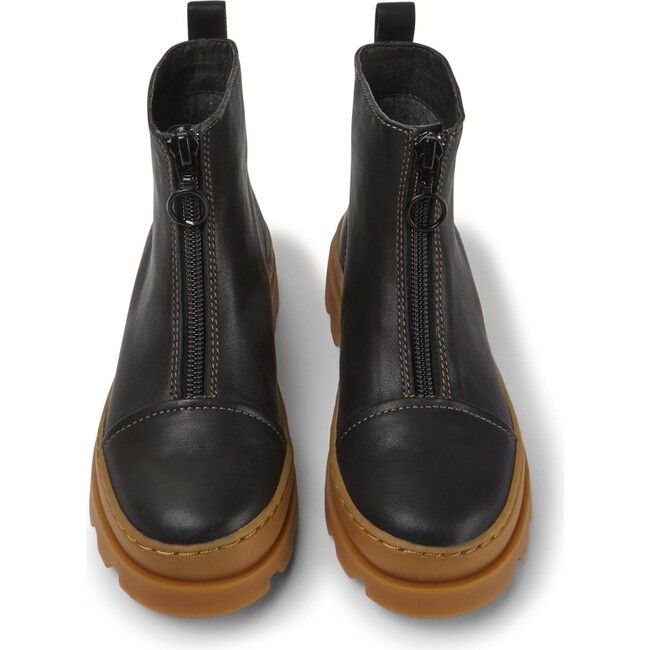 Girls Brutus Leather Boot, Black