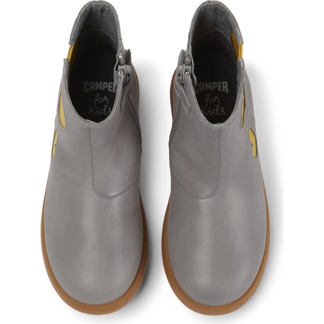 Girls Duet Leather Chelsea Boot, Grey - Boots - 1