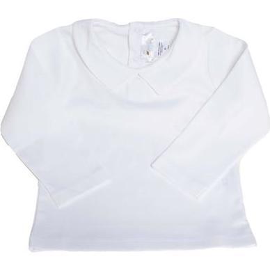 Pointed Collar Long Sleeve Shirt, White - Shirts - 1