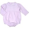 Long Sleeve Jersey Bubble Romper, Pink - Rompers - 1 - thumbnail