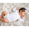 Round Collar Long Sleeve Onesie, White - Onesies - 2