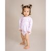 Long Sleeve Jersey Bubble Romper, Pink - Rompers - 2