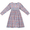 London Liberty Fabric Dress, Coral & Blue - Dresses - 1 - thumbnail