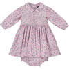 Leila Liberty Fabric Baby Dress, Pink - Dresses - 1 - thumbnail