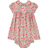 Ember Liberty Fabric Baby Dress, Red & Green - Dresses - 1 - thumbnail