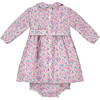 Leila Liberty Fabric Baby Dress, Pink - Dresses - 3 - thumbnail