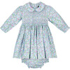 Eloise Smocked Baby Dress, Blue - Dresses - 1 - thumbnail
