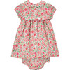 Ember Liberty Fabric Baby Dress, Red & Green - Dresses - 3