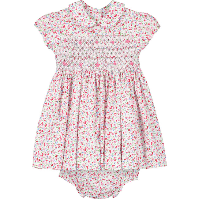Eden Smocked Baby Dress, Pink - Dresses - 1
