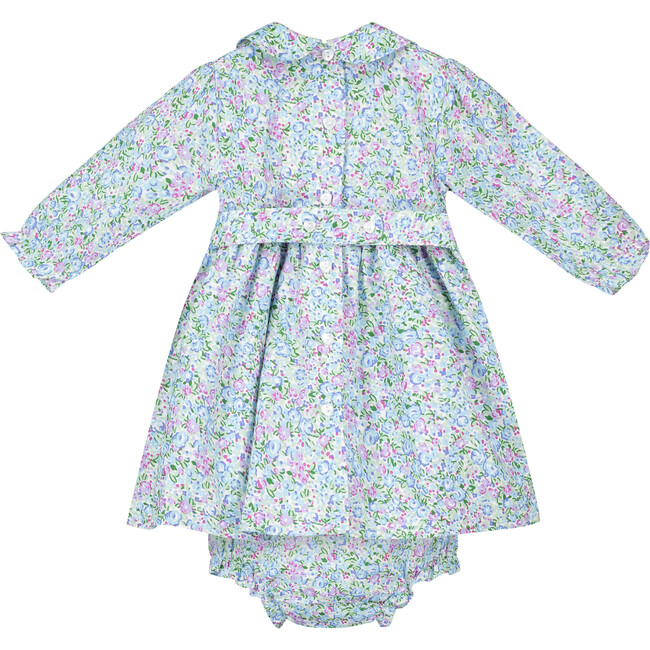 Eloise Smocked Baby Dress, Blue - Dresses - 3