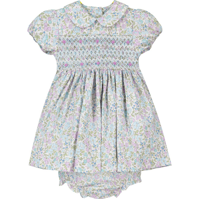 Ashley Smocked Baby Dress, Pastels - Dresses - 1