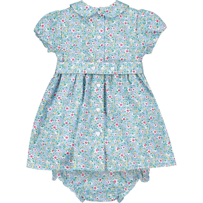 Valerie Smocked Baby Dress, Blue - Dresses - 3