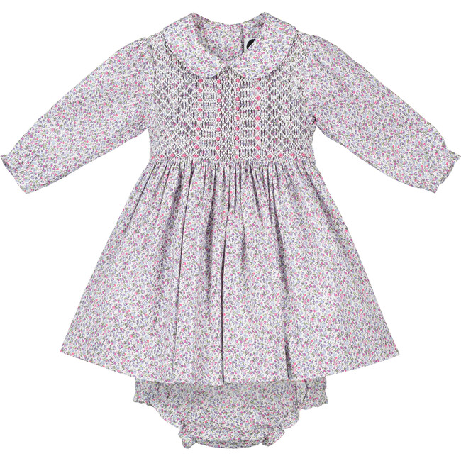 Remi Smocked Baby Dress, Pink