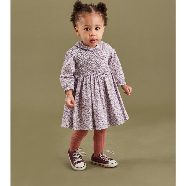 Remi Smocked Baby Dress, Pink - Dresses - 2