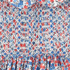 Mya Liberty Fabric Baby Dress, Red & Blue - Dresses - 4