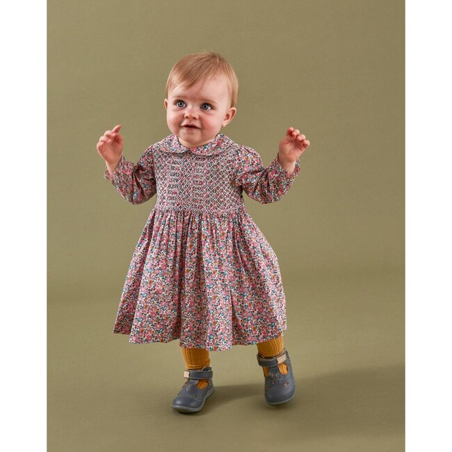 Alana Liberty Fabric Baby Dress, Multi