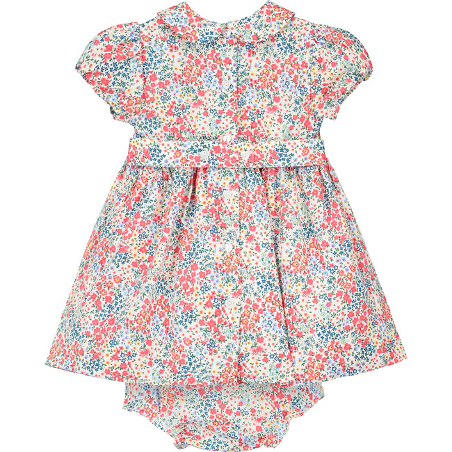 Amara Smocked Baby Dress, Pink & Blue - Dresses - 3