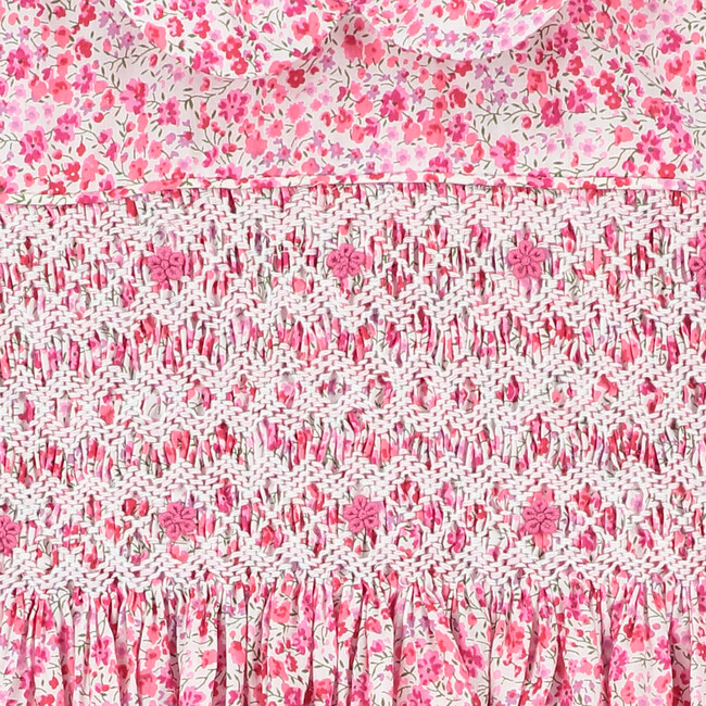 Amy Liberty Fabric Baby Dress, Pink - Dresses - 4