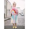 Rainbow Faux Fur Coat, Pink - Jackets - 2