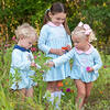 Striped Knit Bubble with Pink Collar, Sky Blue - Rompers - 3