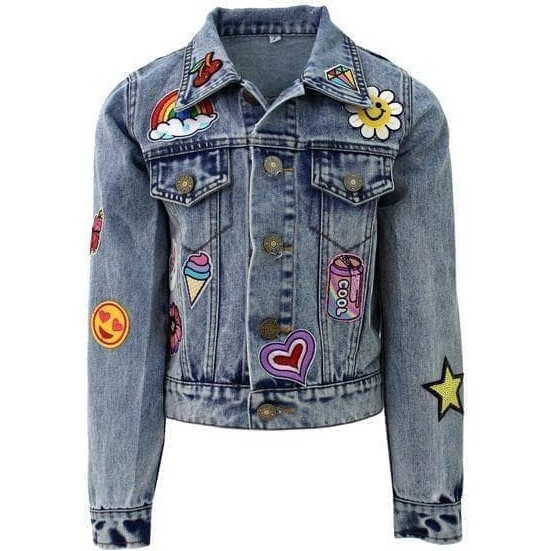 All About the Patch Crop Denim Jacket - Jackets - 1