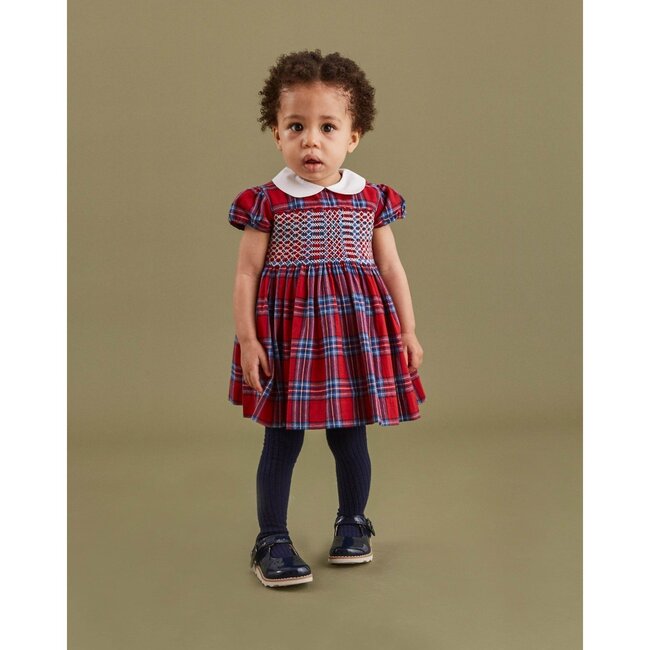Charlie Smocked Baby Dress, Red - Dresses - 2