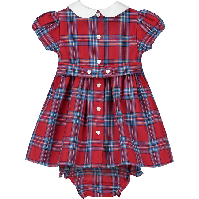 Charlie Smocked Baby Dress, Red - Dresses - 3