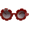 Matte Heart Sunglasses, Red - Sunglasses - 1 - thumbnail