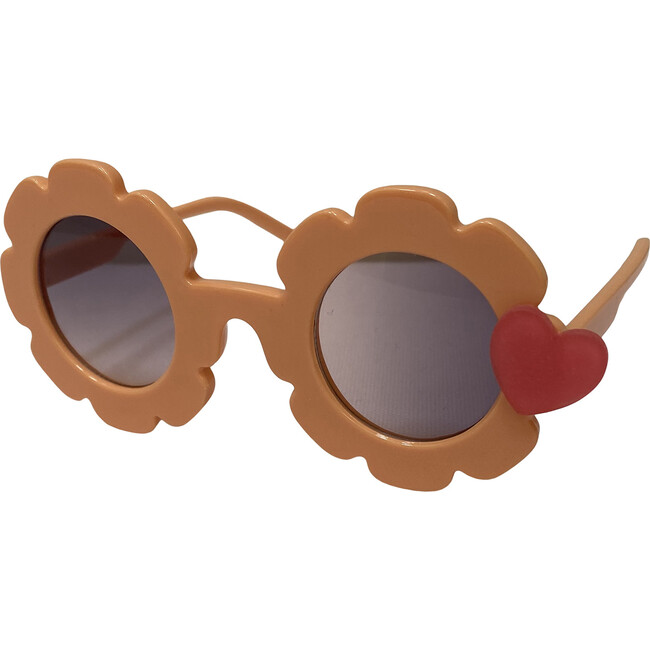 Matte Heart Sunglasses, Peach - Sunglasses - 2