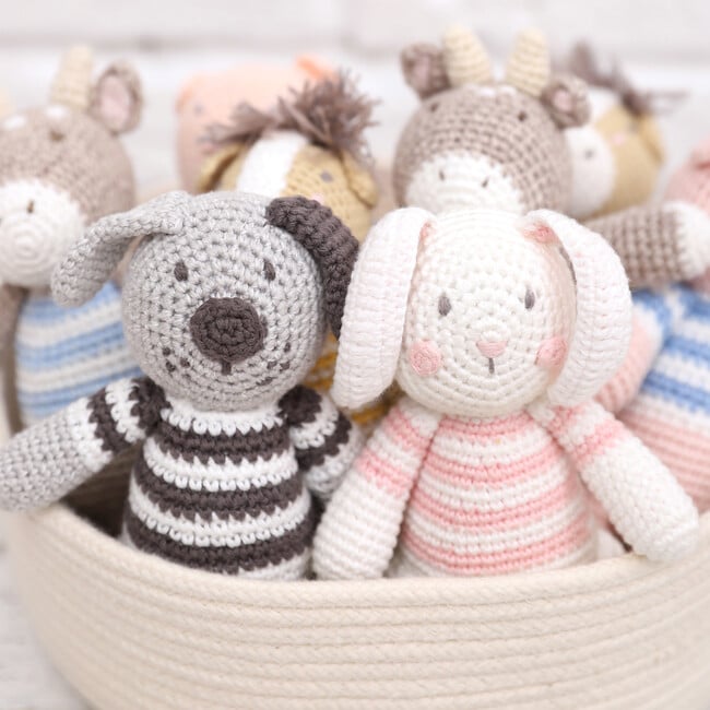 Crochet Bunny Rattle Toy