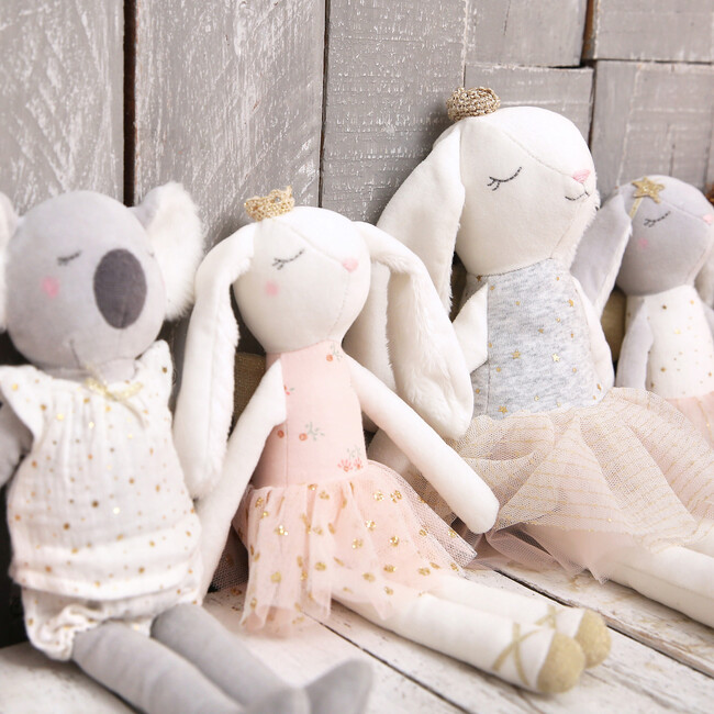 Sparkle Floral White Midi Bunny - Plush - 3