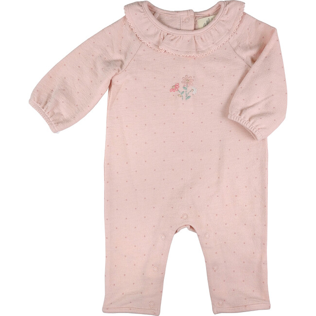Pink Polka Dots Sparkle Babygro - Onesies - 1