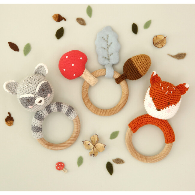 Crochet Fox Ring Rattle - Rattles - 3