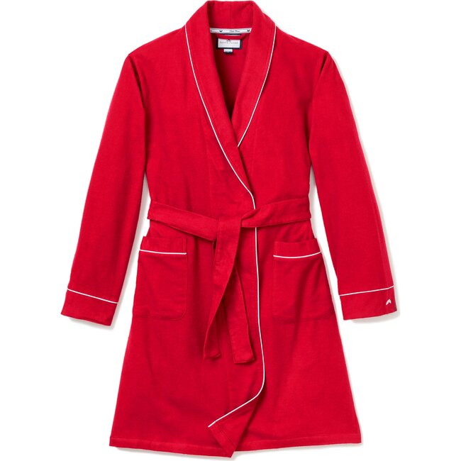 Women's Flannel Robe, Red - Robes - 1