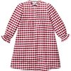 Beatrice Burgundy Gingham Nightgown - Nightgowns - 1 - thumbnail