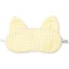Traditional Eye Mask, Yellow Gingham Kitty - Eye Masks - 1 - thumbnail