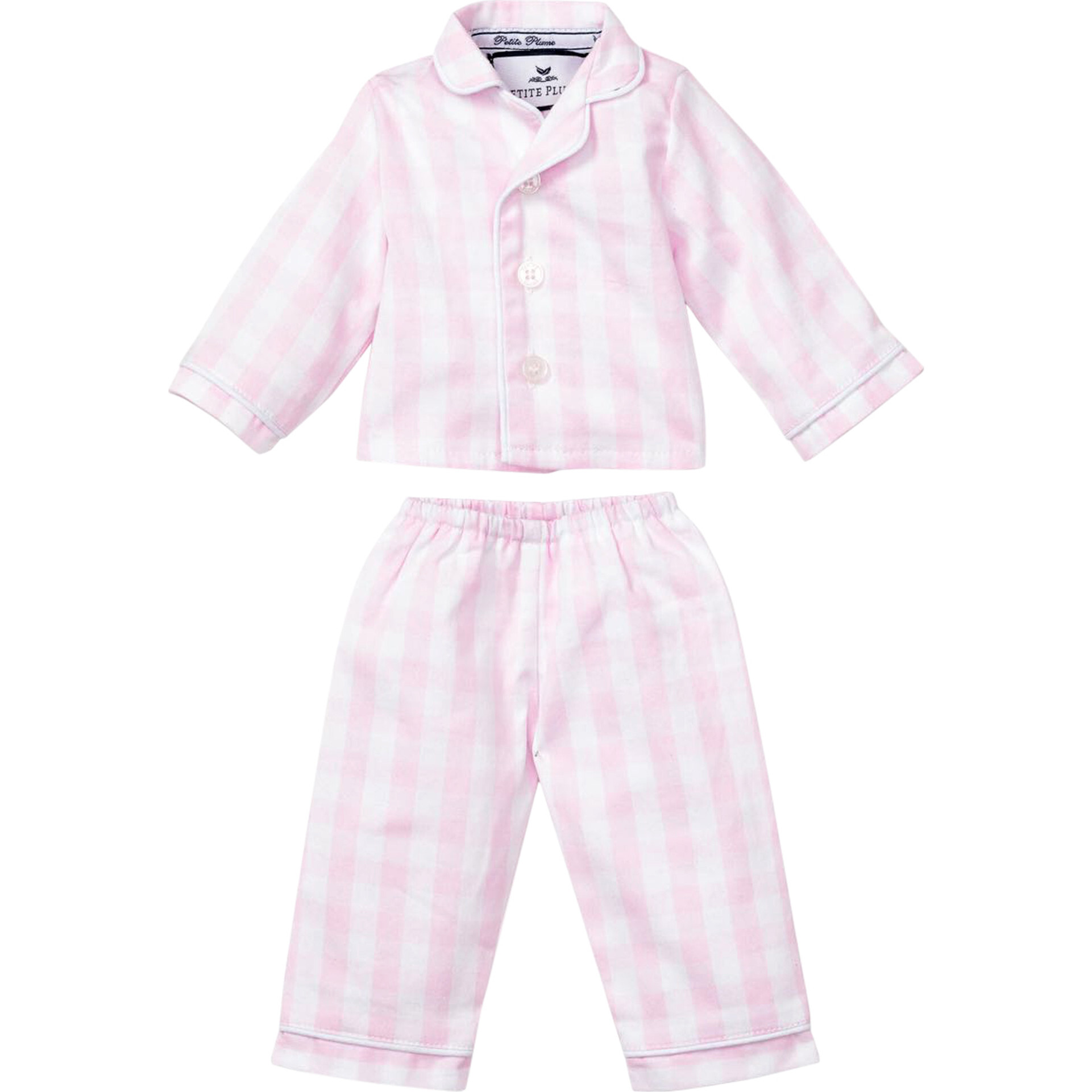 Petite Plume Family Matching Navy Gingham Pajamas