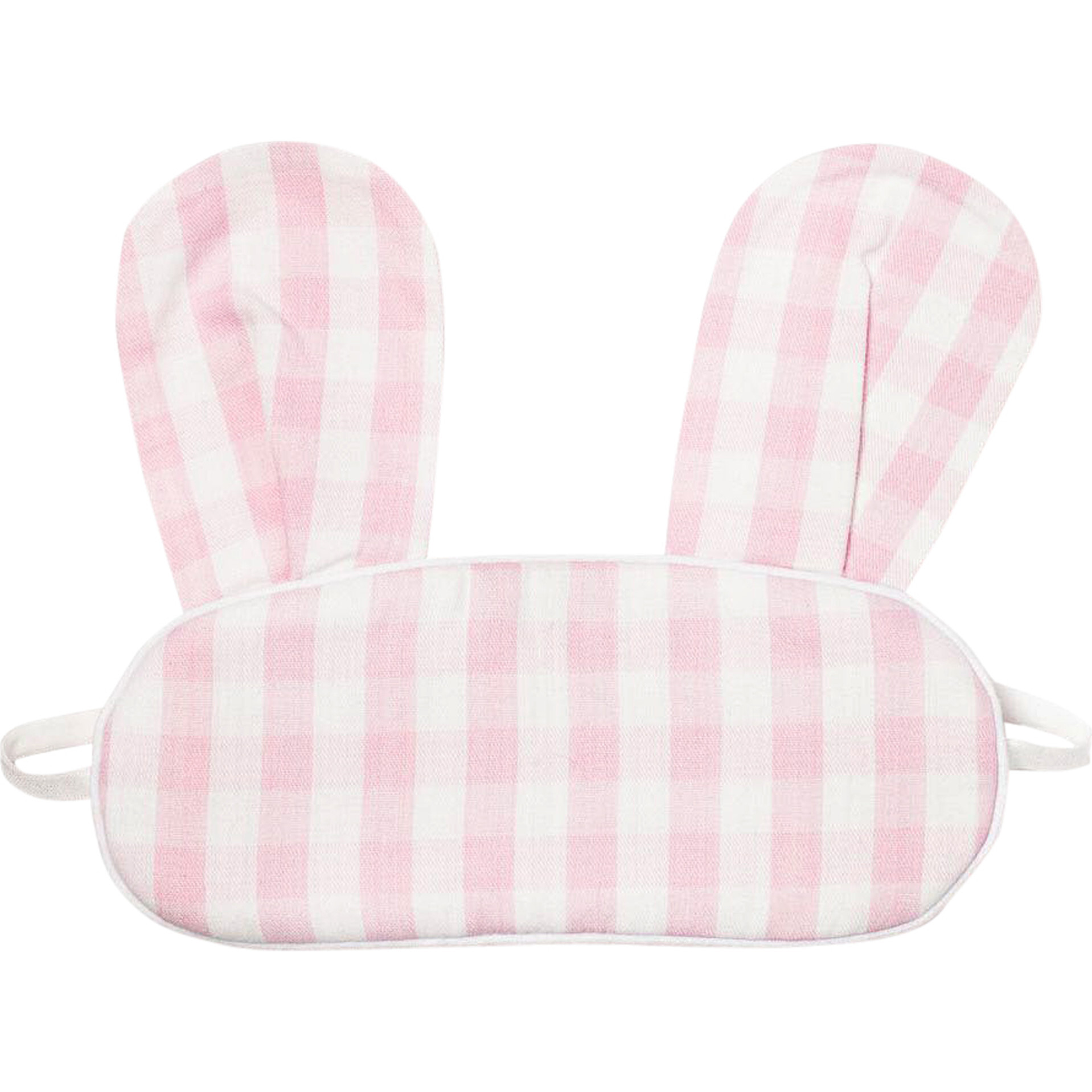 Pink Gingham Bunny Eyemask - Eye Masks - 1