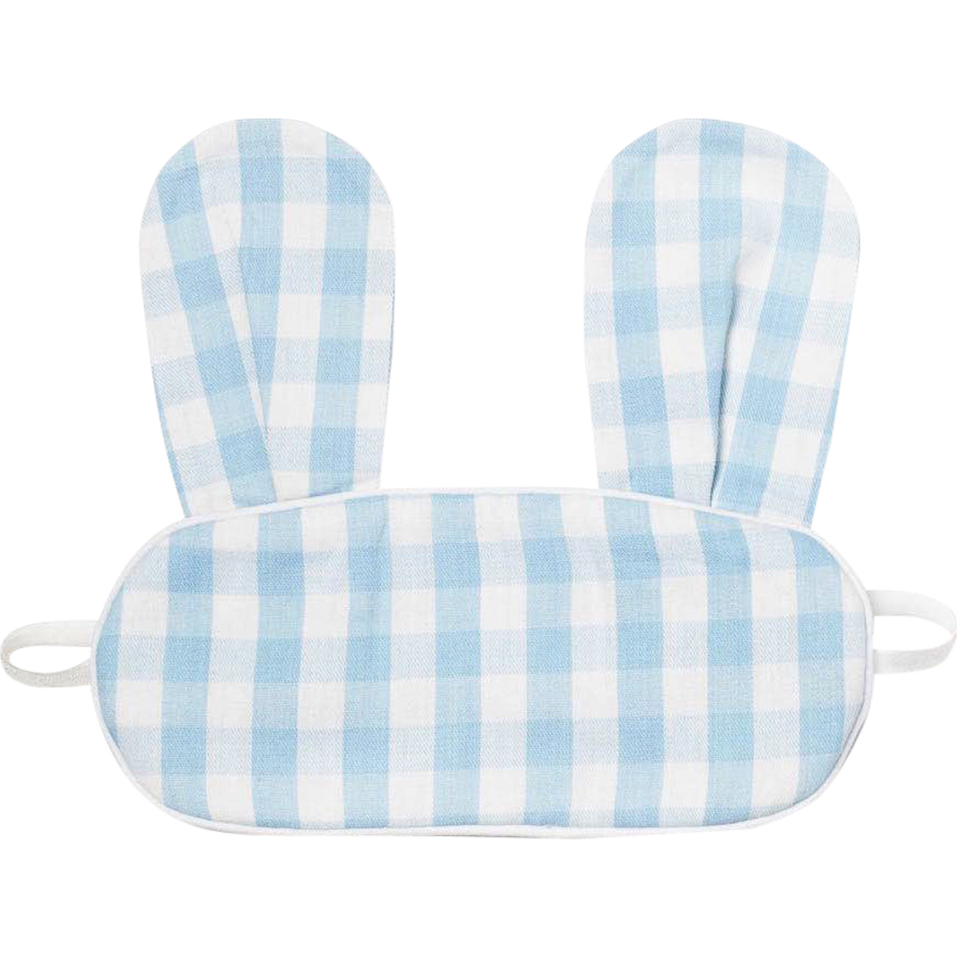 Light Blue Gingham Bunny Eyemask - Eye Masks - 1