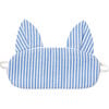 French Blue Seersucker Kitty Eyemask - Eye Masks - 1 - thumbnail