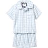 Light Blue Gingham Short Set - Pajamas - 1 - thumbnail