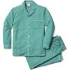 Men's Flannel Pajamas, Green Gingham - Pajamas - 1 - thumbnail