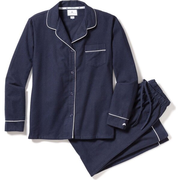 Men's Flannel Pajama Set, Navy - Petite Plume Papa & Mini | Maisonette