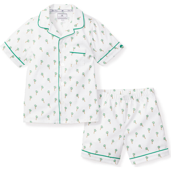 Kids Classic Short Set, Palmier - Petite Plume Sleepwear | Maisonette