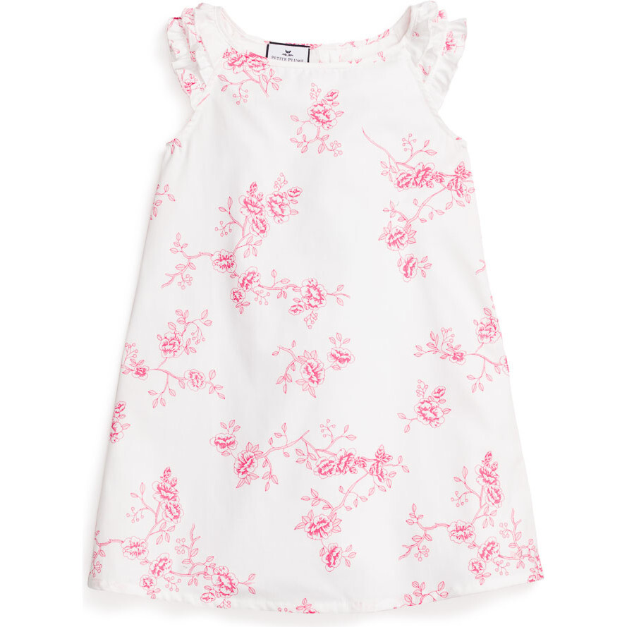 Floral Amelie Nightgown, English Rose - Petite Plume Sleepwear