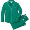 Women's Flannel Pajamas, Forest Green - Pajamas - 1 - thumbnail